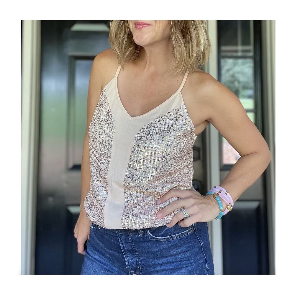 Rose Gold Sequin Cami